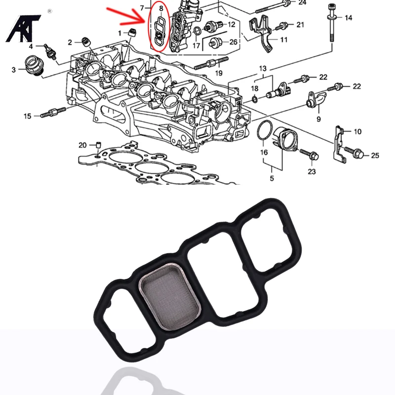 

VTEC Solenoid Gasket Spool Valve Filter Assy For HONDA CIVIC ACCORD CITY CRV JADE VEZEL HRV 1.8L 2.0L 15826RNAA01
