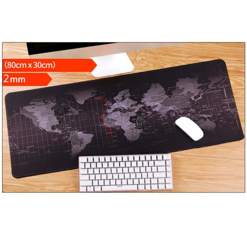 

Ultra Big Rubber Mouse Pad World Map 24 Time Zone Pattern Mousepad for Office Desk Notebook Gaming
