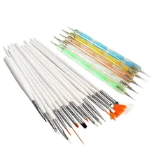 A set Nail Art Design Painting Tool Pen Polish Brush Set Kit Professional Nail Brushes Styling Nail Art Tools