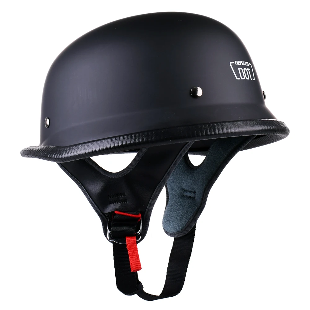 DOT Approved Fiberglass Harley German Vintage Motorcycle Helmet Moto