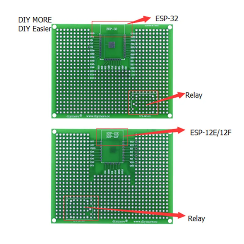 5 шт. 7x9 см 70X90 мм прототип печатной платы Макет для ESP8266 ESP-12E ESP-12F ESP32 ESP-32S REALY двухсторонний прототип печатной платы