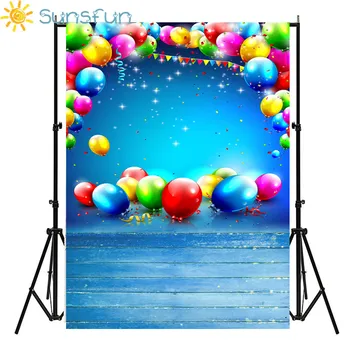 

Fantastic Balloon Printed Festival Backdrops for Baby Photo Thin Vinyl Newborn Backdrop for Studio Photography Background HB34