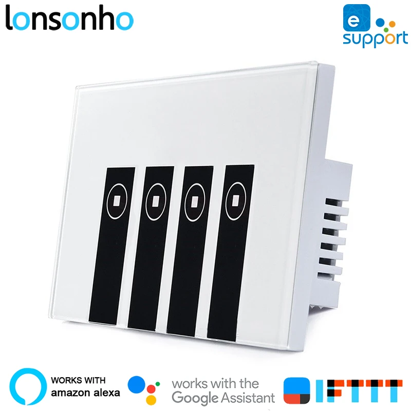 

Lonsonho US Smart Wifi Switch eWeLink 1 2 3 4 Gang Works With Alexa Google Home Mini Assistant Smart Home Automation