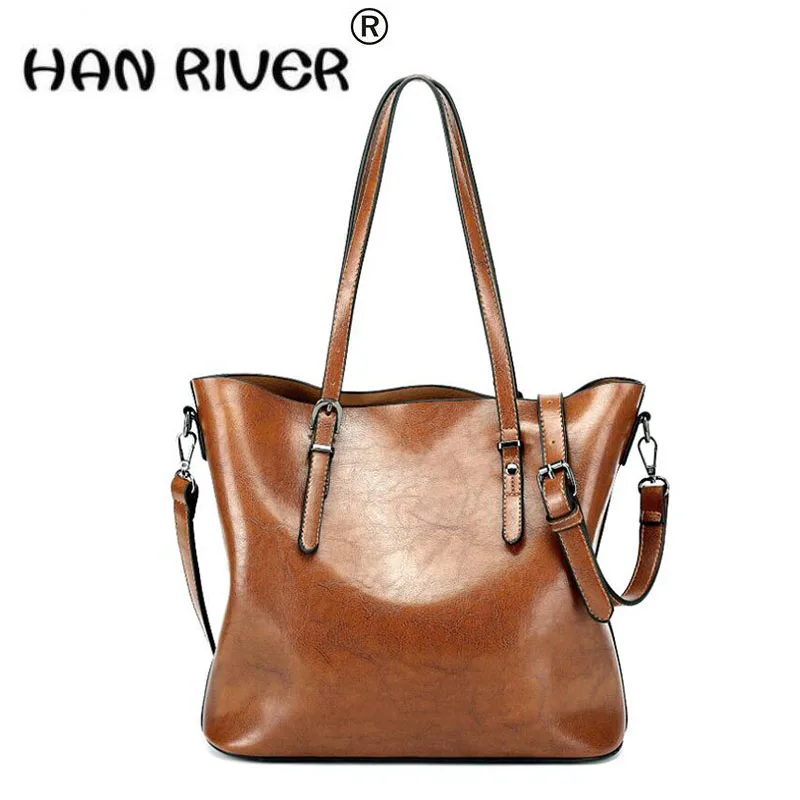 

Summer and autumn 2017 new fashion trend retro style bucket bag woman bag simple large capacity single shoulder bag lady handbag