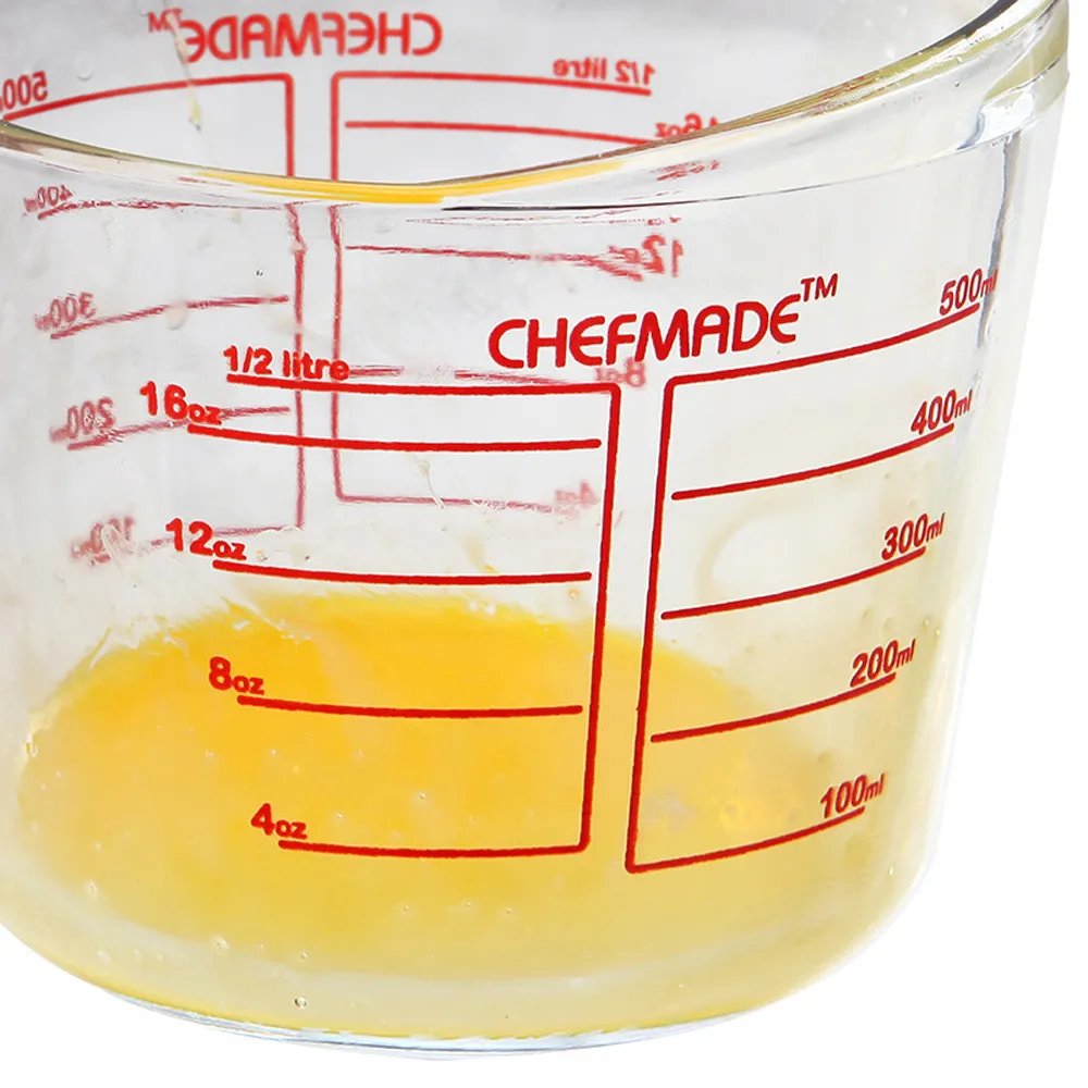 500 мл стеклянный мерный стакан прочный жидкостный измерительный кувшин для кухни бар инструмент для выпечки