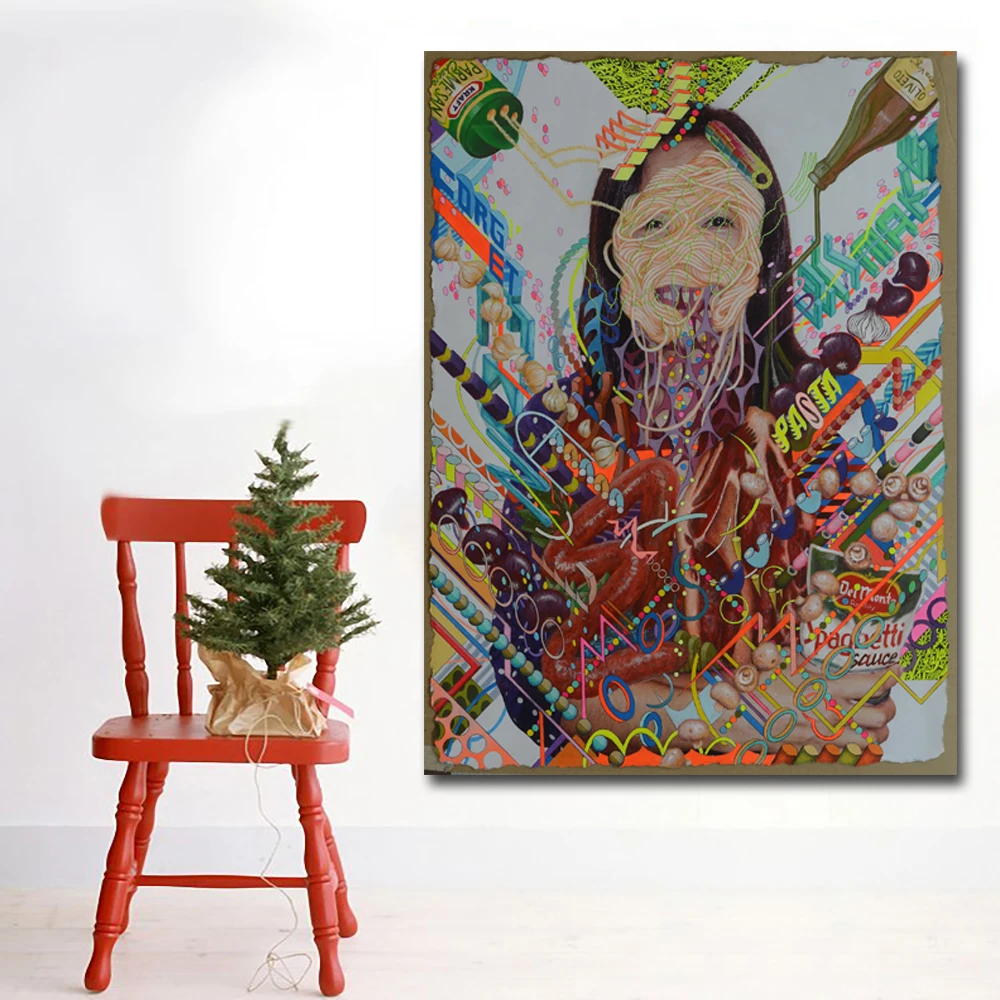 

Filipino Graffiti Painting Abstract Women Paintings Canvas Printed Wall Art Prints Poster Cuadro For Living Room Home Decor