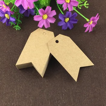 

400pcs/lot 7x4cm DIY Kraft Paper Card / Blank Tag / Wedding Favour Gift Tag Price Label