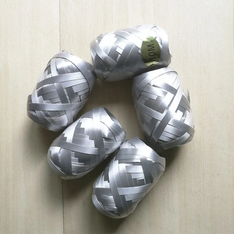 Silver 6 шт./лот лента для воздушных шаров разных цветов Струны для воздушных шаров Аксессуары для завивки DIY упаковка украшения для дня рождения, свадьбы - Цвет: Silver