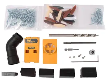 

Pocket Hole Jig Kit + Screwdriver + Step Drill Bit woodworking Inclined hole locator for Splicing of plates Oblique hole drill