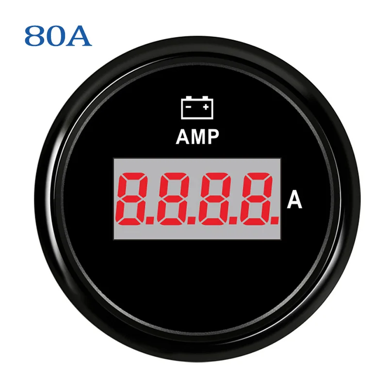 

52mm Digital Ampere Meters Ammeters 0-150A 9-32V Amp Meters Waterproof LCD Display RED Backlight for Car Boat Auto Truck