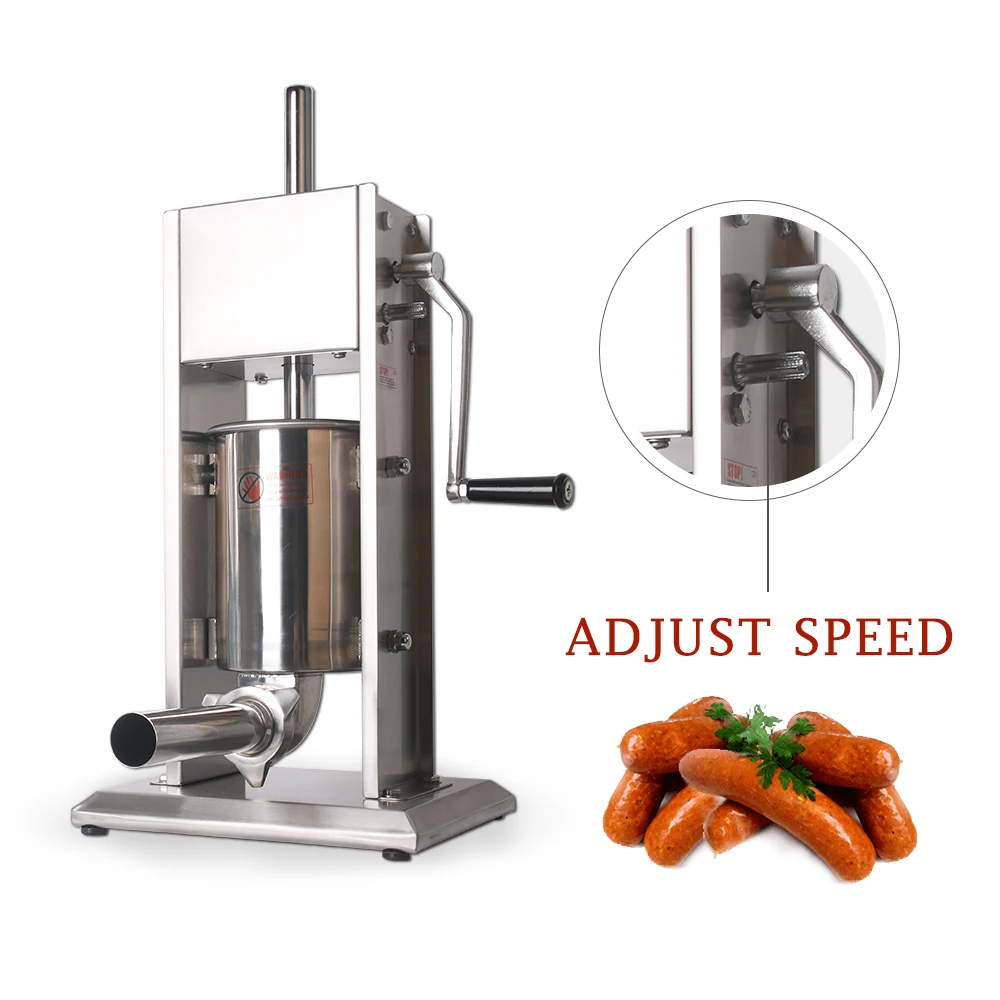  ITOP 3L/5L/7L Sausage Fillers Food Filling Machine Stainless Steel Manual Double Speeds Sausage Stu - 32885909701