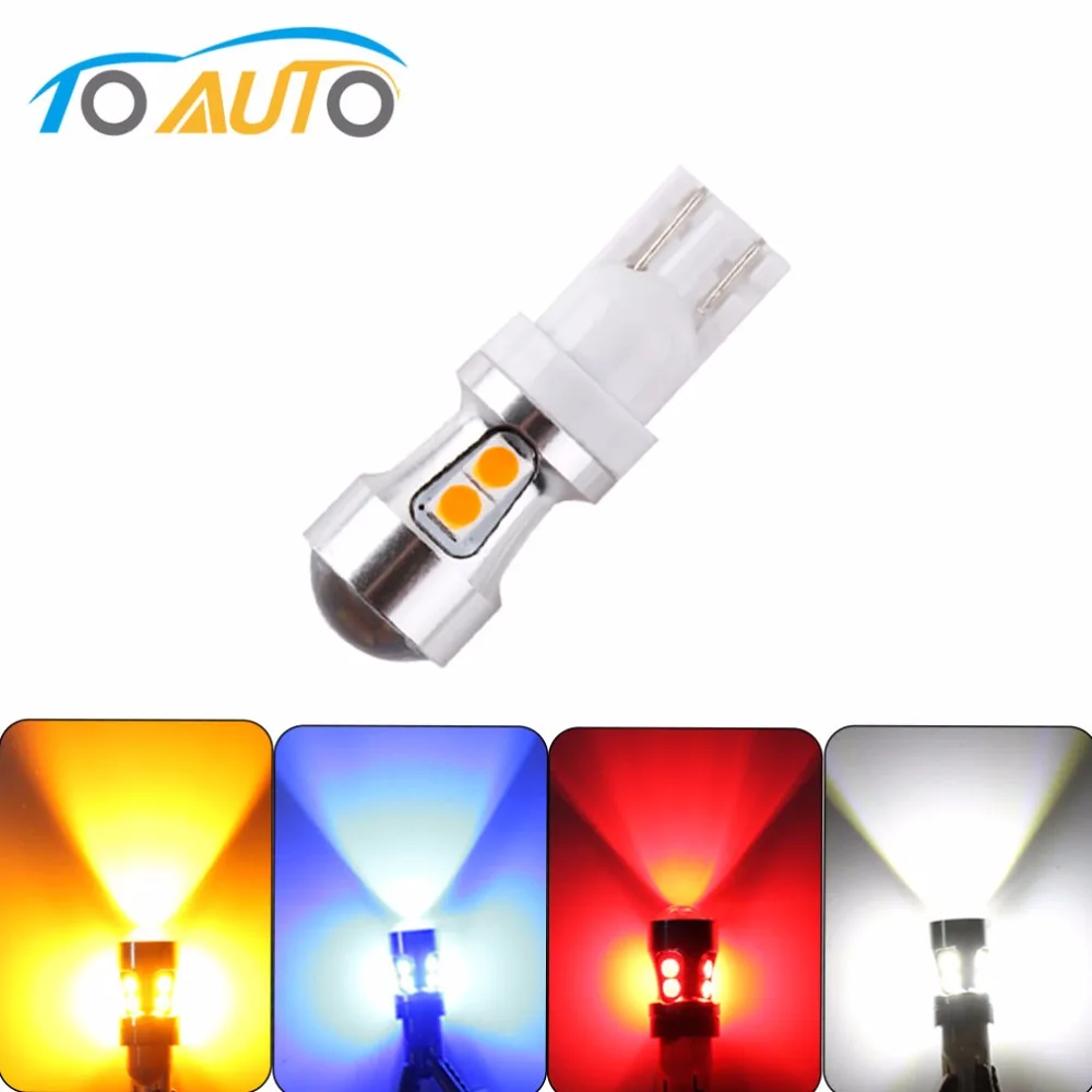 

1pcs T10 Golden Yellow Canbus OBC Error Free Bulbs Interior Emitter LED 194 W5W Car lamps External 3030 12V Amber Auto Lights