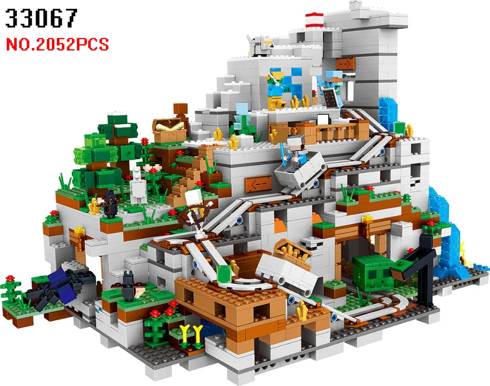 

AIBOULLY 33067 2052pcs My Worlds The Mountain Cave Lele 10 Figures Building Block Compatible 21137 Brick Toys for Children