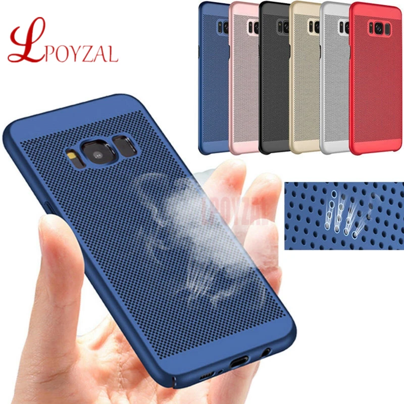 Fashion Hollow Heat Dissipation Hard PC Phone Case For Samsung Galaxy S9 S8 S10 Plus S7 Edge Ultra Slim Cover A7 A5 |