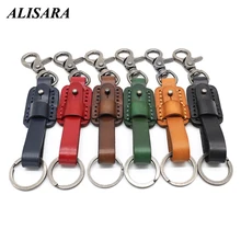Alisara мужской брелок из натуральной кожи, топ, Воловья кожа, брелок для ключей, ключница, расцепной брелок, ремень, петля, чехол для ключей, многофункциональный