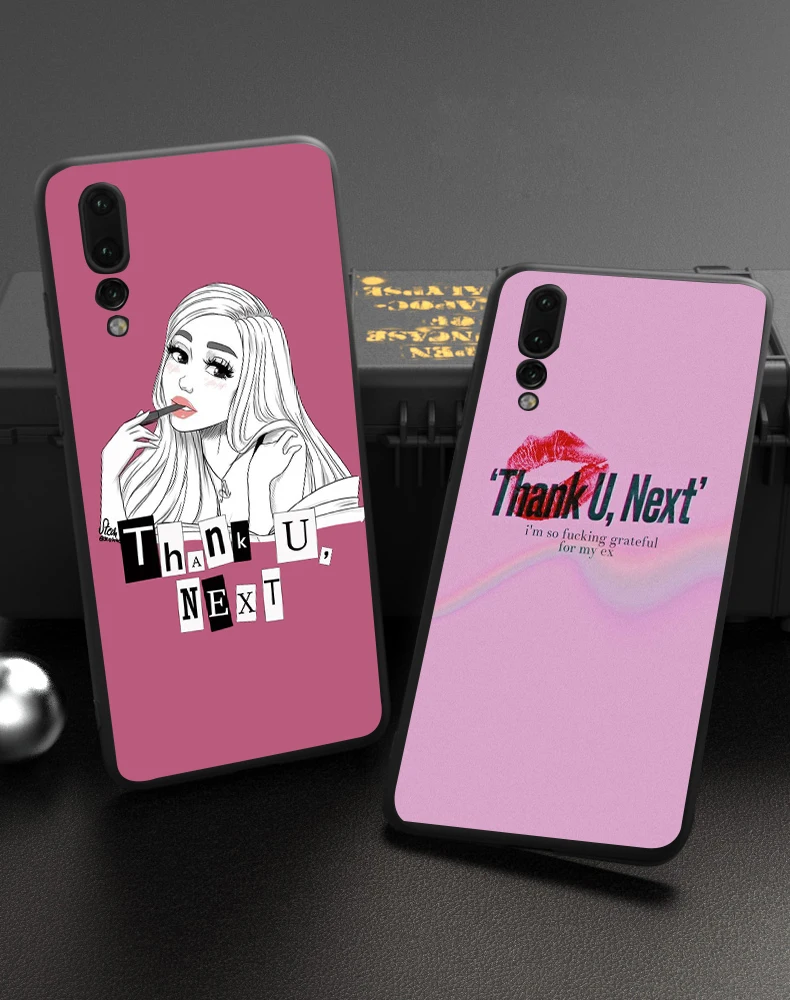 

Thank U, Next Ariana Grande soft black phone case For huawei p20 pro p8 p9 p10 lite p8 p9 lite 2017 mate 10 lite