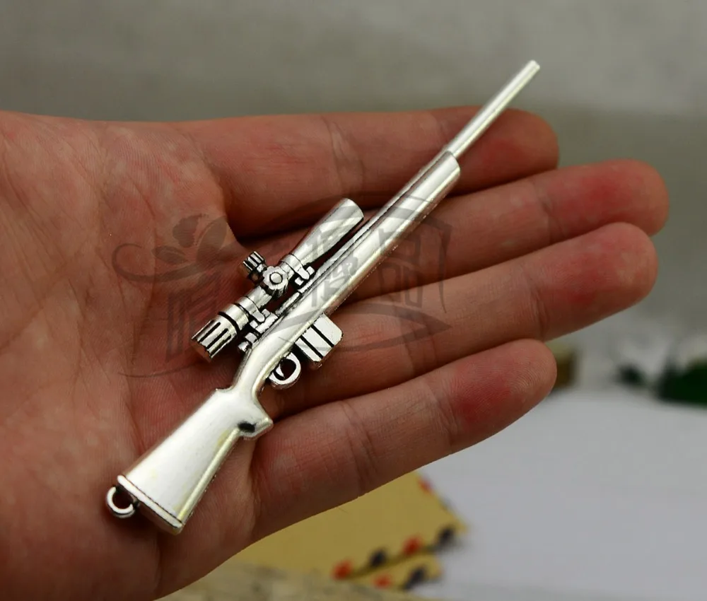 3pcs/lot 27x120mm, Antique silver plated Sniper rifle charms,DIY