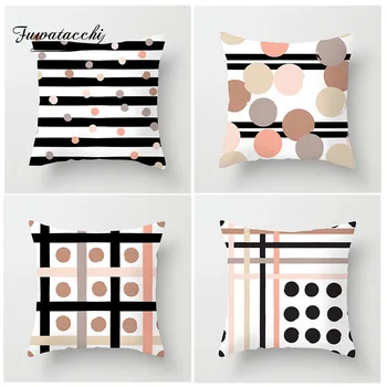 

Fuwatacchi Endless Dot Stripe Cushion Cover Various Geometric Style Pillow Cover for Bedroom Sofa Home Decoration Accessories