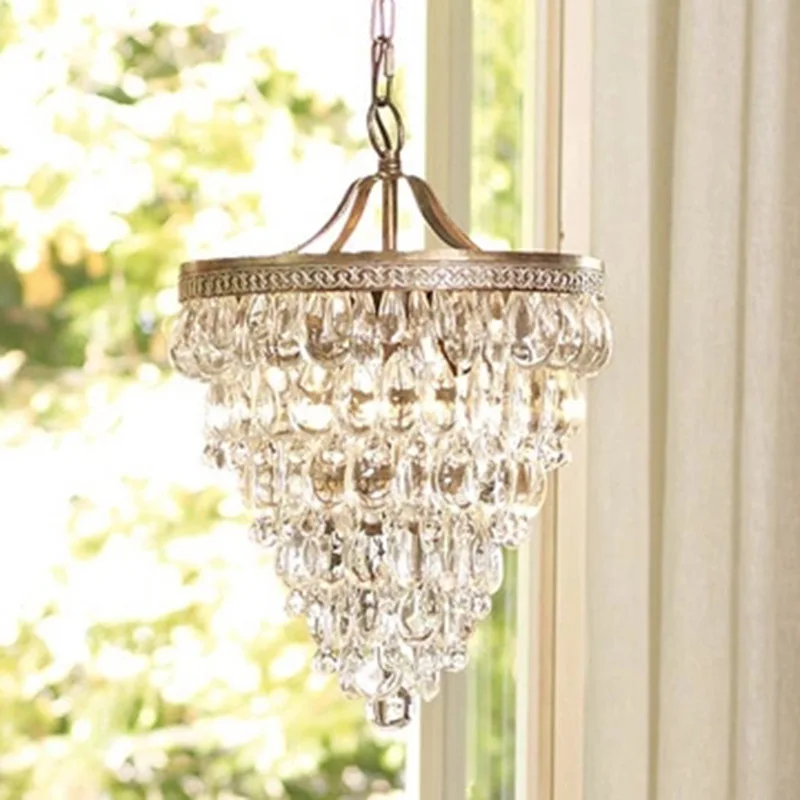 american country vintage pendant drop crystal chandelier continental