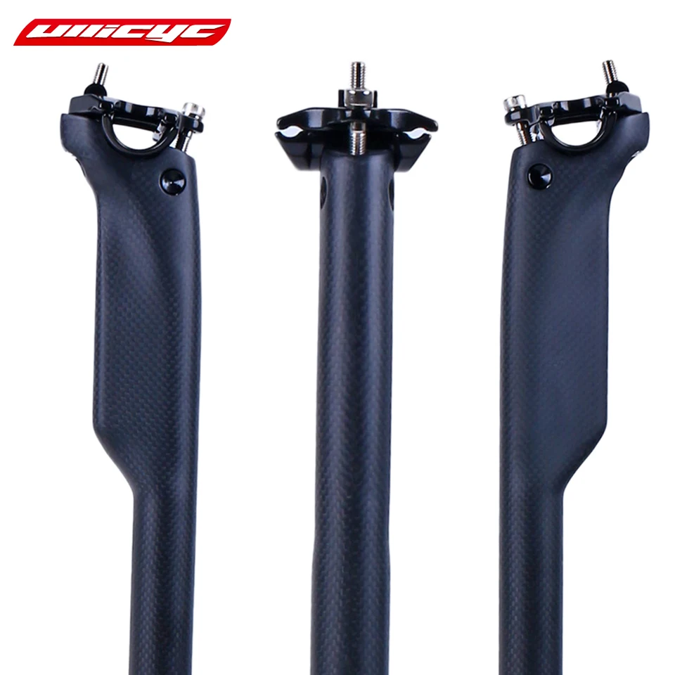 Newest Road Bike 3K Full Carbon Windreaver Racing Seatpost Mountain Carbon Bicycle Seatposts MTB Parts Customized