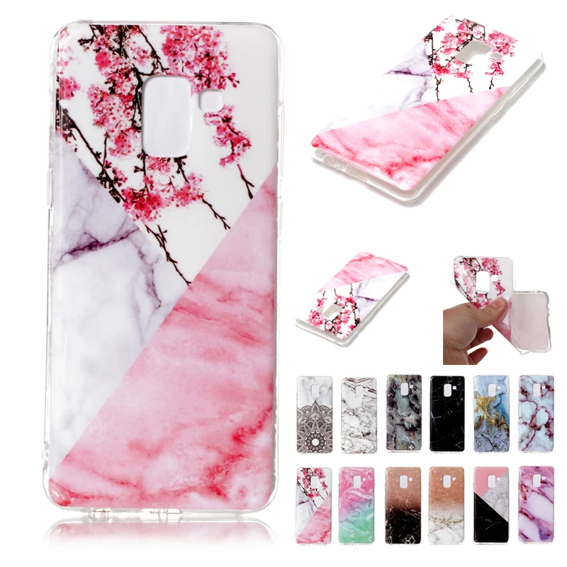 

Phone Case For Samsung Galaxy A8 2018 TPU Silicone Marble pattern Cover Case For Samsung A8 Plus A8+ Cover for Galaxy A7 A5 2018