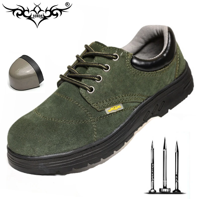 

2019 Brand summer lightweight steel shoes men women work & safety boots breathable male female Protective shoes plus size 36-46