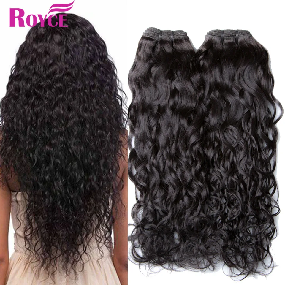 Indian Water Wave Virgin Hair 4 Bundles 7a Natural Wave Human Hair