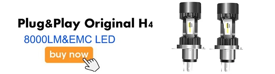 2 шт. Plug& play 60 Вт 8000лм супер яркий H4 светодиодный фонарь для автомобильных фар Hi/Lo дуговая двухлучевая Стандартная автомобильная фара автомобильные аксессуары