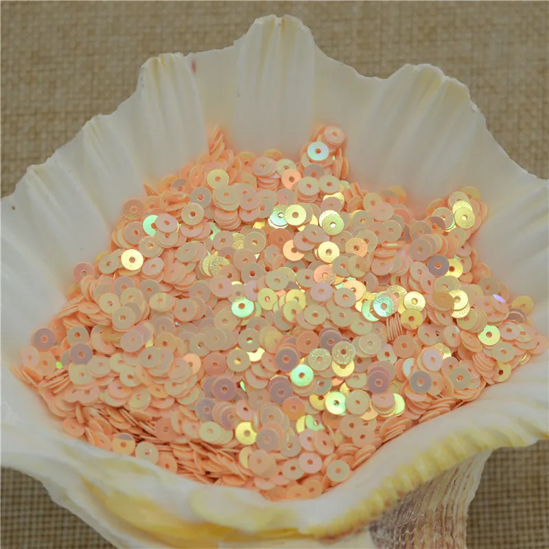 New!! 30g(6000pcs)Brilliant Beige Color Flat Round Loose Sequins for