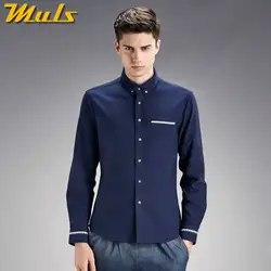 Повседневное мужской рубашки мулс брендовая одежда хлопок Оксфорд мужские рубашки для мужчин длинные рукава Большие размеры M-4XL Мода 2016