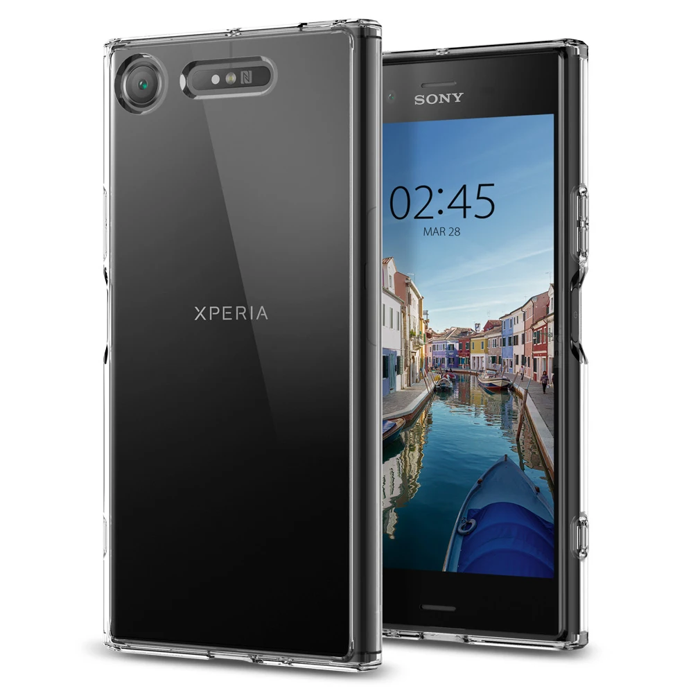 100% Оригинальные Spigen Ультра Гибридный чехол для Sony Xperia XZ1 Телефонные Чехлы Crystal Clear