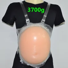 3700 г 8~ 10 месяцев Близнецы Фалес силиконовые живот поддельные реалистичные желе живот искусственный животик беременность тест живот Ложная беременность