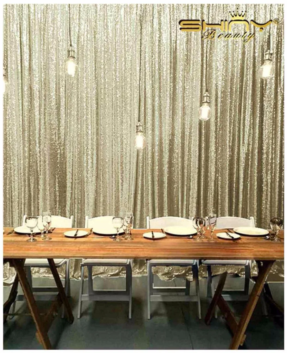 

ShinyBeauty 7x7ft-Matte Gold Sequin Backdrop,Blackout Curtain Fabric,Sequin Phtotgraphy Backdrop For Party-More Color Options-Rr