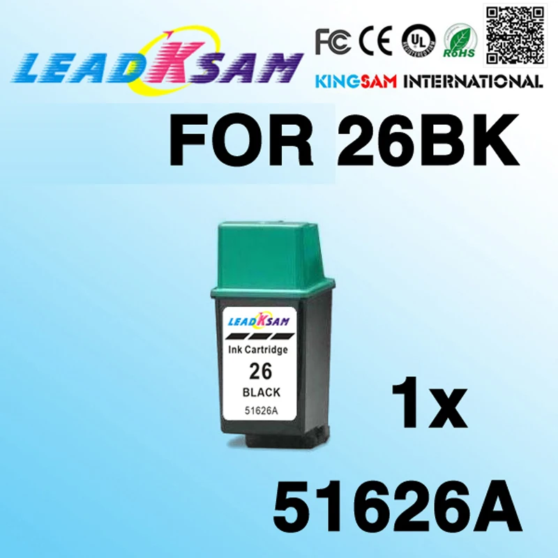1x LeadKsam чернильные картриджи совместимые для 26 26XL совместимый hp26 с чернилами hp