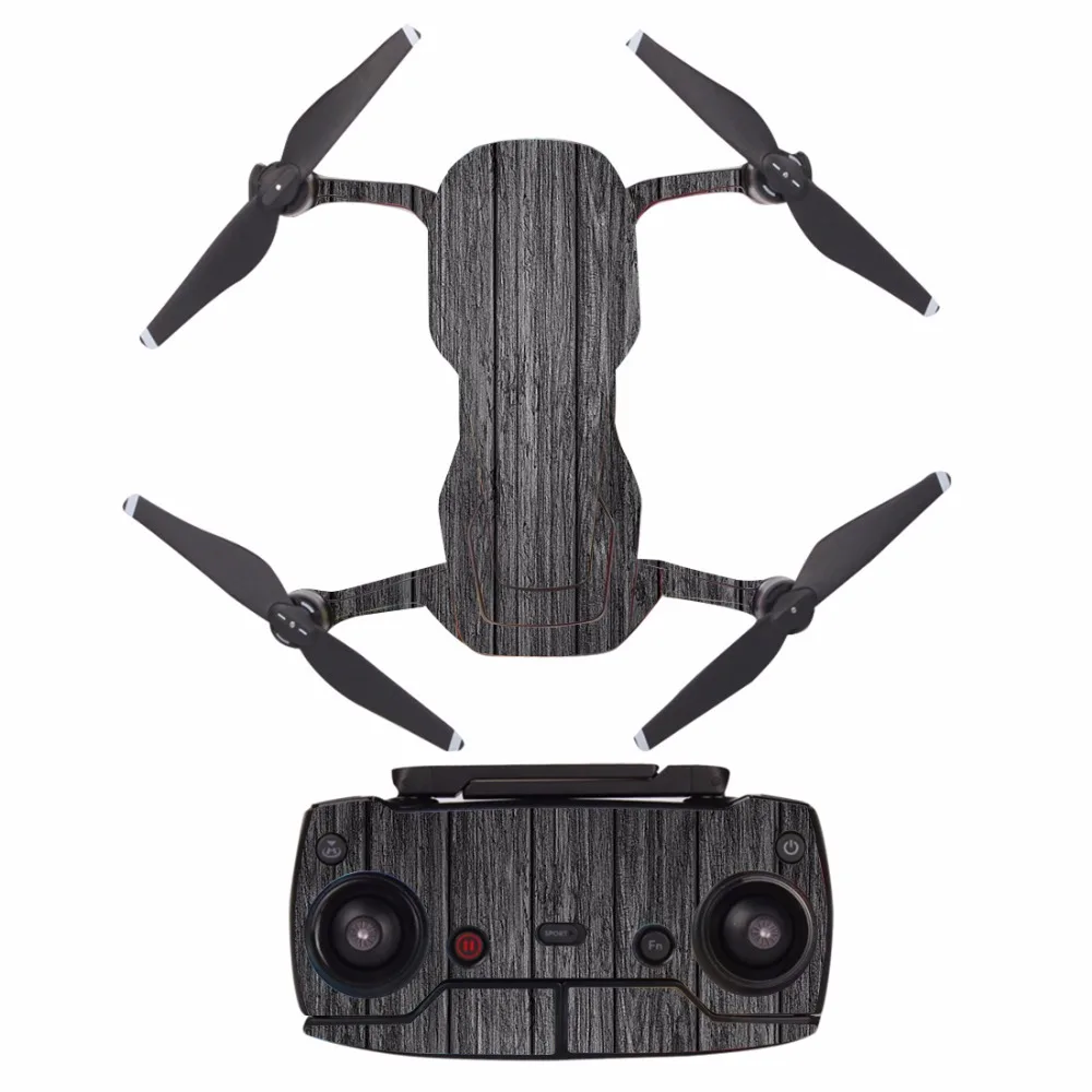 

[A0035] wood waterproof PVC Decal Skin Sticker For DJI MAVIC Air Drone body protection film+remote Controllers cover