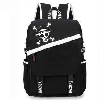 

One Piece Straw Hat Skull Luffy Anime Backpack Ruckback Bag travel School Bag Fashion Teenagers Canvans Casual Laptop bag
