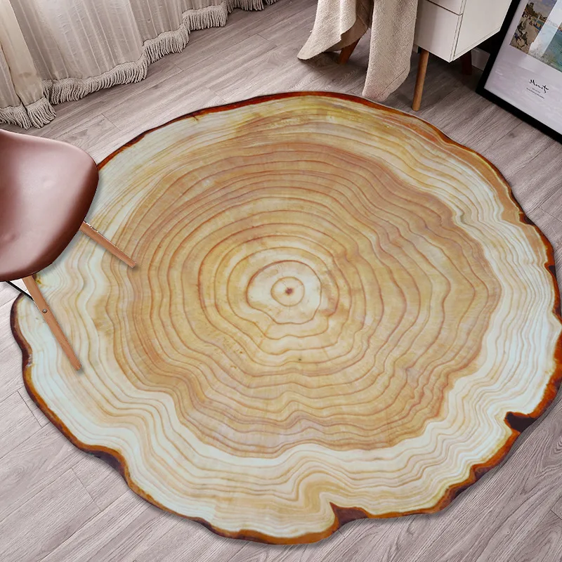 New Tree Rings Round Carpet for Living Room 3D Dry Wood Parlor Kids Bedroom Chair Rugs Bathroom Non-slip Mat alfombra tapetes New Tree Rings Round Carpet for Living Room 3D Dry Wood Parlor Kids Bedroom Chair Rugs Bathroom Non-slip Mat alfombra tapetes