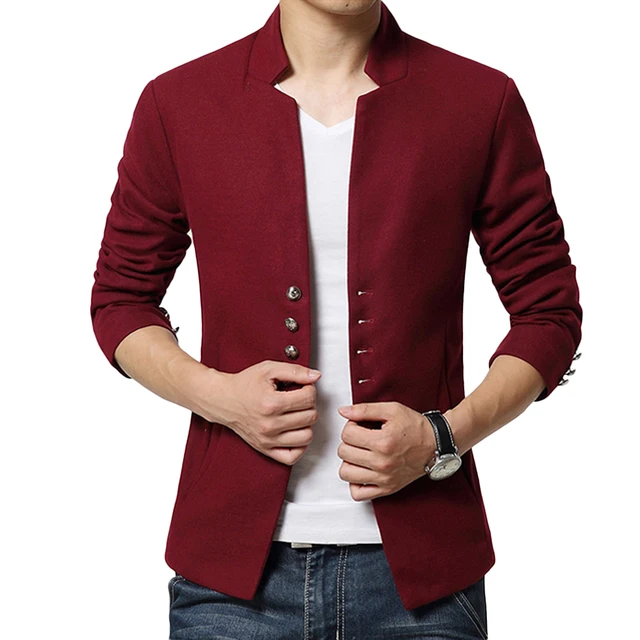 Mens Autumn Winter Suits Wool Coat Jacket Men's Blazer Business Casual