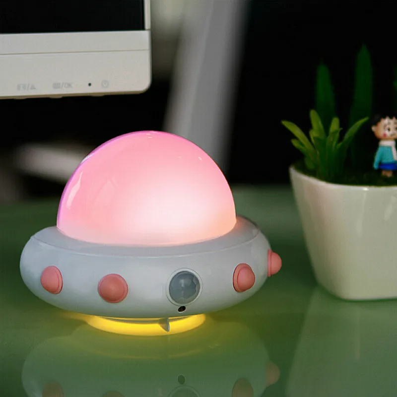TTLIFE UFO Human Body Induction Motion Sensor LED Night Light Beside