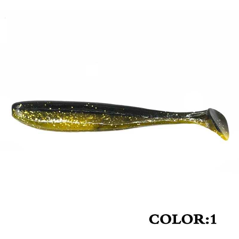 6 قطعة/الوحدة المتذبذب الصيد إغراء 85 ملليمتر 4 جرام سهلة نظافة Swimbait سيليكون لينة الطعم مزدوجة اللون الكارب الاصطناعي لينة الطعم معالجة