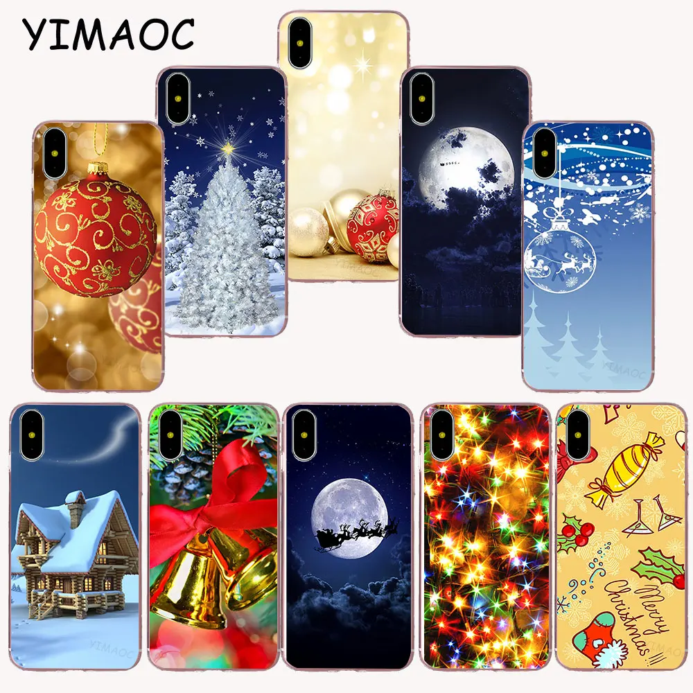 

YIMAOC 232z New Year Christmas Soft TPU Silicone Case for iPhone X r s Xr Xs Max 8 7 6S 6 Plus 5 5s SE
