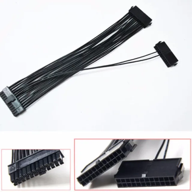 Best Value Upgrade 24pin 20+4pin Dual PSU ATX Power Supply Adapter Cable Connector For Mining 30cm Starting Line Computer Components Best Value Upgrade 24pin 20+4pin Dual PSU ATX Power Supply Adapter Cable Connector For Mining 30cm Starting Line Computer Components