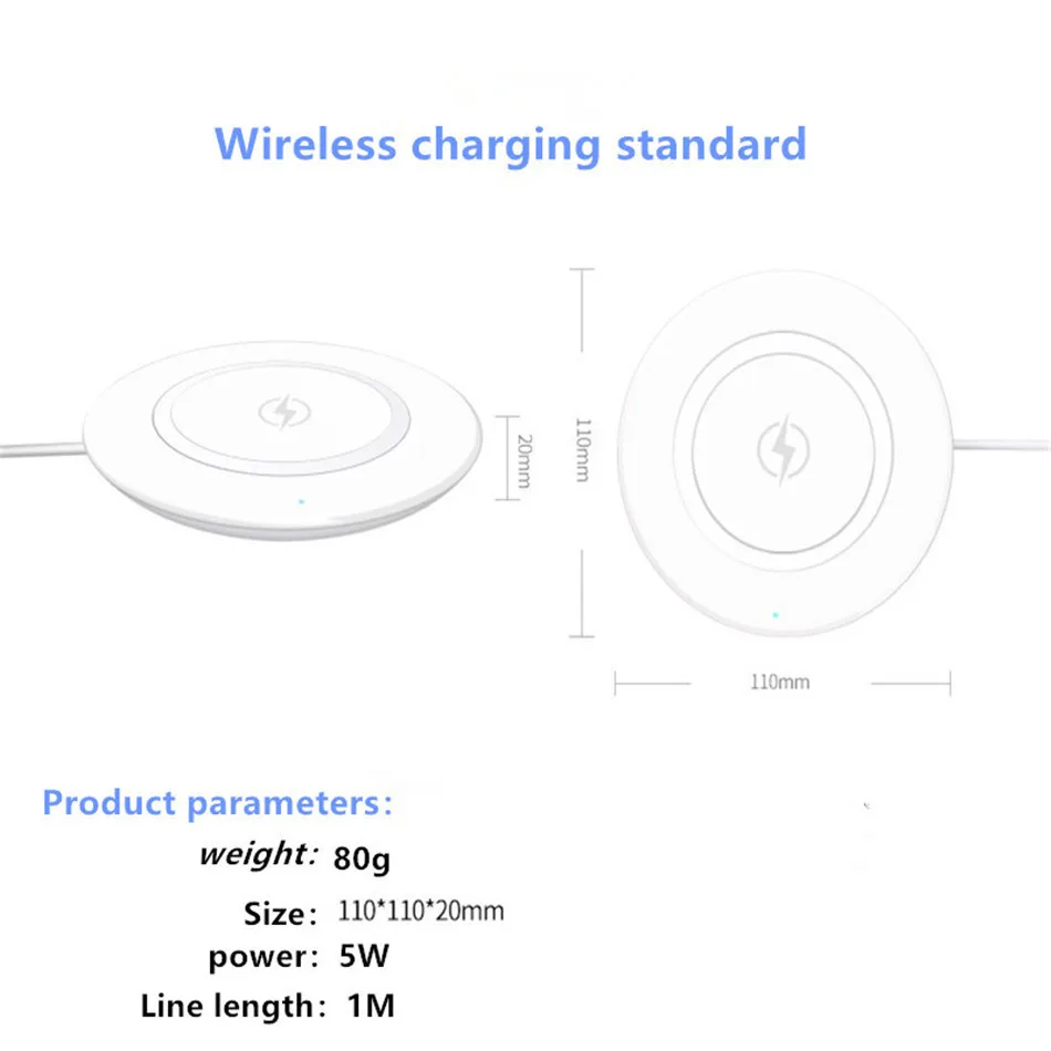 !ACCEZZ 5W QI Wireless Charger Pad For Samsung S8 S7 S9 Plus Note8 LED Cooling Vent Charger For iPhone X 10 8 Plus Charging Pad (9)