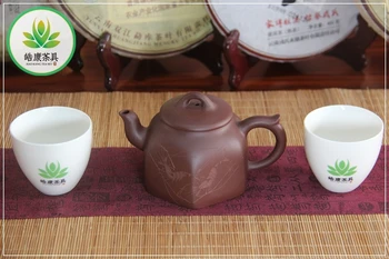 

Real chinese tea set yixing purple clay teapot Six sides of Fang Zhen for black oolong dahongpai gaba tea 180 ml