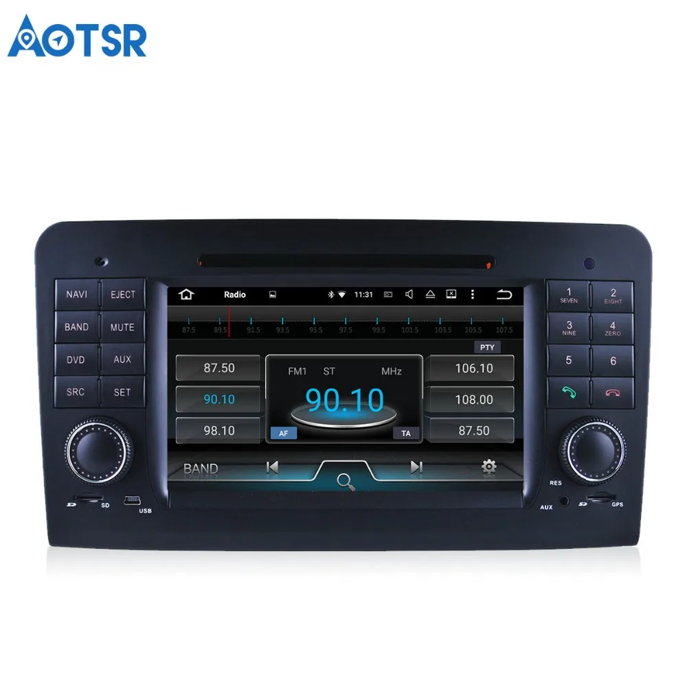Discount Aotsr Android 8.0 Car DVD player GPS Navigation Headunit For Mercedes Benz ML W164 GL X164 (2004-2012)  2 din radio media 1