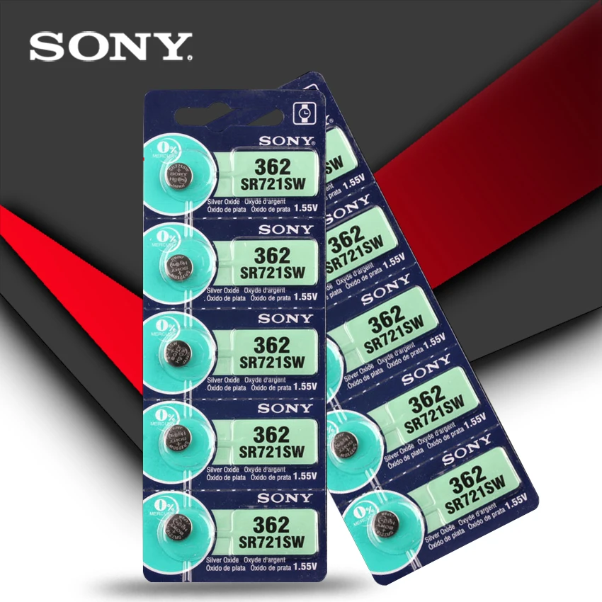 3 шт. sony 362 SR721SW V362 GP62 AG1 1,55 в оксид серебра часы батарея SR721SW 362 Кнопка монетница Сделано в Японии