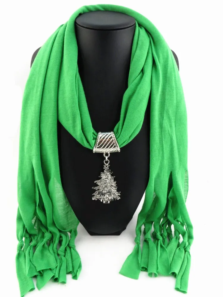RUNMEIFA шармы шарф форма капли ювелирные изделия кулон шарфы для женщин сплошной цвет ожерелье из полиэстера женские шарфы для шеи - Цвет: 4