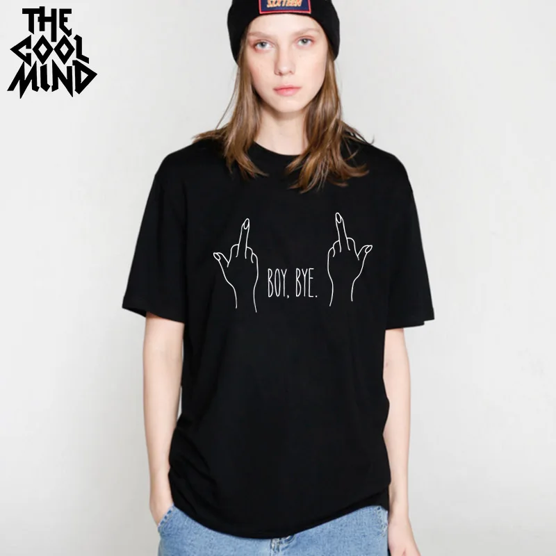 THE COOLMIND top quality 100% cotton boy bye printed tee shirt casual women T shirt o-neck cute lovely women beautiful T-shirt THE COOLMIND top quality 100% cotton boy bye printed tee shirt casual women T shirt o-neck cute lovely women beautiful T-shirt