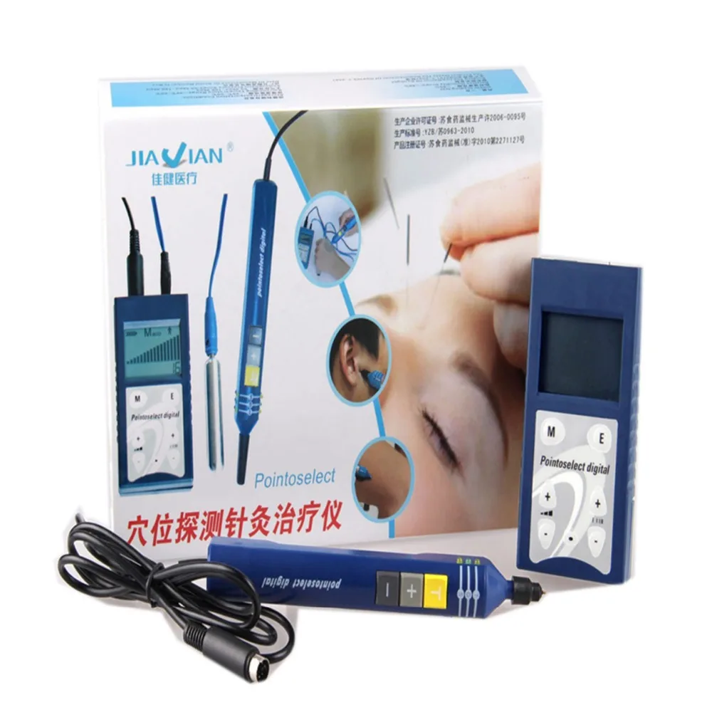 

Pointoselect Digital point finder for auricular and body acupuncture therapeutic apparatus+Electrode+probe 3pc /set