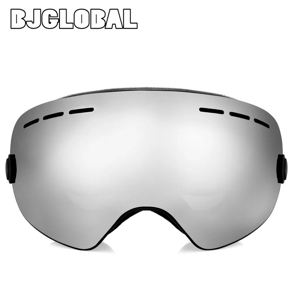 BJGLOBAL Double Lens Motorcycle Goggle Flexible Skiing Goggles 3 Layer